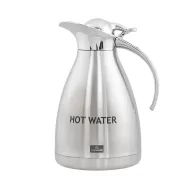 Chefmaster Deluxe Stainless Steel Vacuum Beverage Jug - 1 Litre - Inscribed HOT WATER - pack size 1