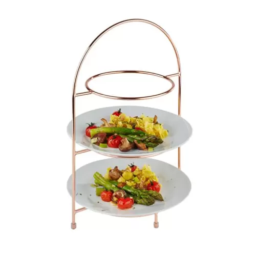 APS Copper 3 Tier Afternoon Tea Stand 43x19.5x29cm - pack size 1