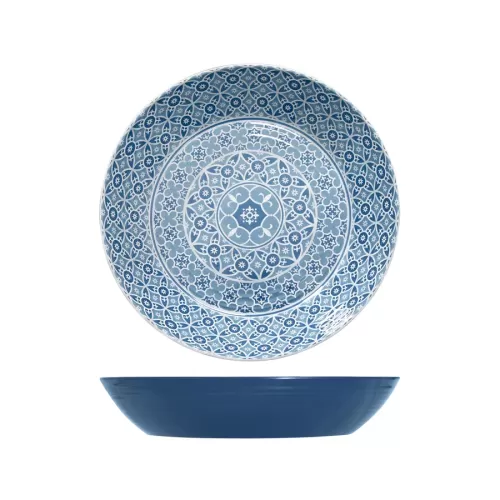 Blue Moroccan Marrakesh Melamine 7.5L Bowl - pack size 1