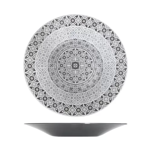 Grey Moroccan Marrakesh Melamine 6.5L Bowl - pack size 1