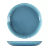 Light Blue Glazed Melamine Casablanca 3.5L Low Bowl - pack size 1