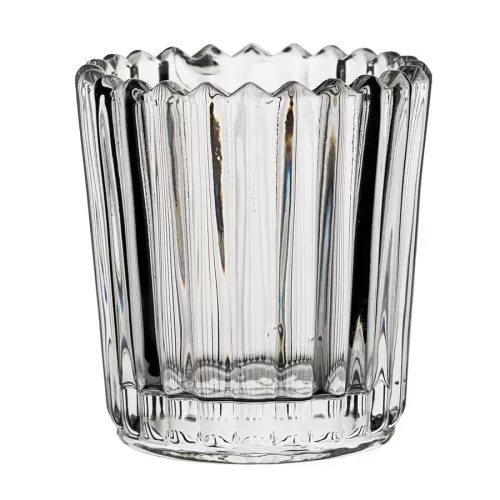 Large Ribbed Clear Nightlight Holder - pack size 6