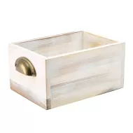 White Wash Acacia Wood Display Drawer 21.5x15x11cm - pack size 1