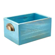 Blue Wash Acacia Wood Display Drawer 21.5x15x11cm - pack size 1
