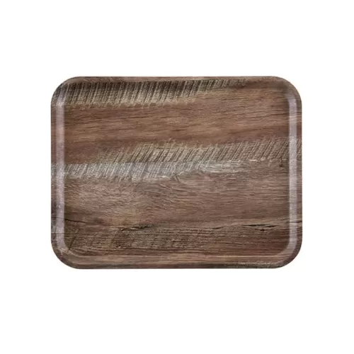 Cambro Capri Laminated Dark Oak Rectangular Tray 46x34cm - pack size 1