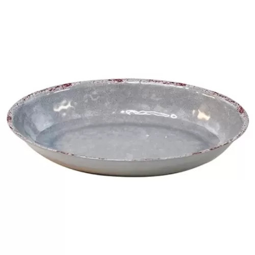 Dalebrook Casablanca Melamine Grey Oval Bowl 42x28cm 3.8 Litre - pack size 1