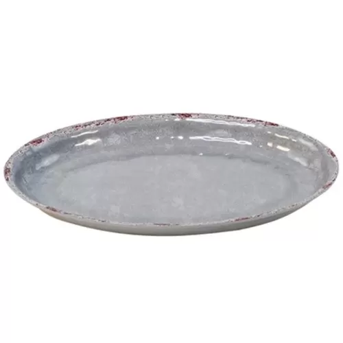Dalebrook Casablanca Melamine Grey Oval Bowl 42x28cm 2.5 Litre - pack size 1