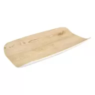 Dalebrook Tura Melamine Natural Wood Effect Curved 1/3 Gastronorm Tray 17.6x32.5x4cm - pack size 1