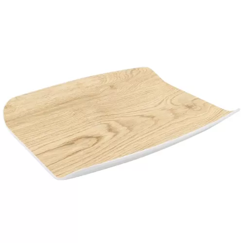 Dalebrook Tura Melamine Natural Wood Effect Curved 1/2 Gastronorm Tray 26.5x32.5x4cm - pack size 1