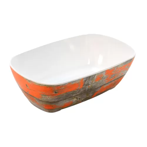 Rustic Orange Tura 1/4 Size Crock 265x162x80mm1.5L - pack size 1
