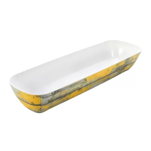 Tura Rustic Yellow 2/4 Crock 53 x 16.2cm 3.5L - pack size 1