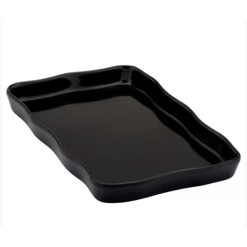 Dalebrook Aalto Melamine Black Rectangular Dish 21x14cm 1.1 Litre - pack size 1