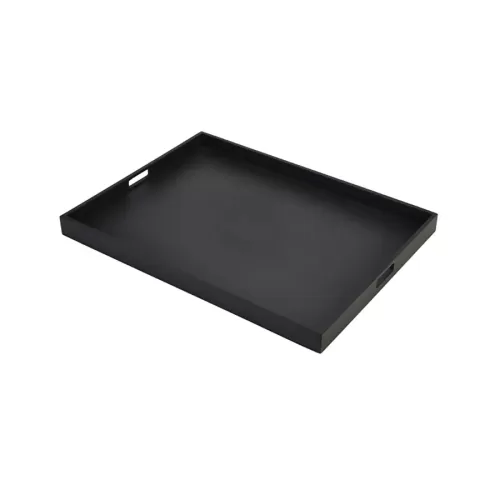 GenWare Solid Wood Black Butlers Tray 64 x 48 x 4.5cm - pack size 1