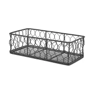 GenWare Rectangular Black Wire Basket 25x12x7.5cm - pack size 6
