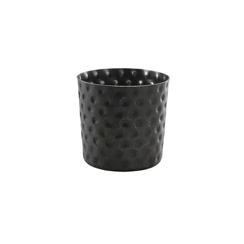 GenWare Blk Vint. Steel Hammered Serv. Cup 8.5x8.5cm - pack size 12