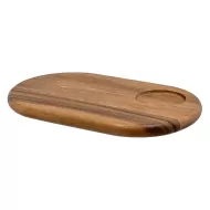 Rafters Acacia Wooden Oval Board With Well 27.5X17Cm - pack size 1