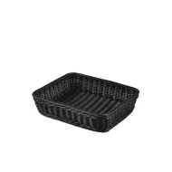 GenWare Polywicker Black Rectangular Display Basket 1/2 Gastronorm 32x26x7cm - pack size 1