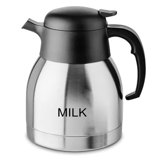 Chefmaster Stainless Steel Vacuum Beverage Jug - 1 Litre - Inscribed MILK - pack size 1