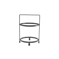 GenWare Black Coated Steel Two Tier Presentation Plate Stand 20.5x21.5x30.5cm - pack size 1