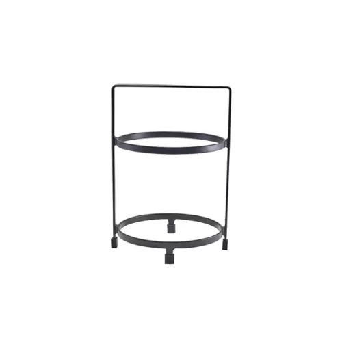 GenWare Black Coated Steel Two Tier Presentation Plate Stand 20.5x21.5x30.5cm - pack size 1