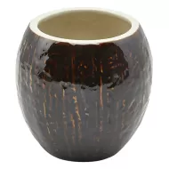 GenWare Brown Stoneware Coconut Tiki Mug 17.5oz 50cl - pack size 4