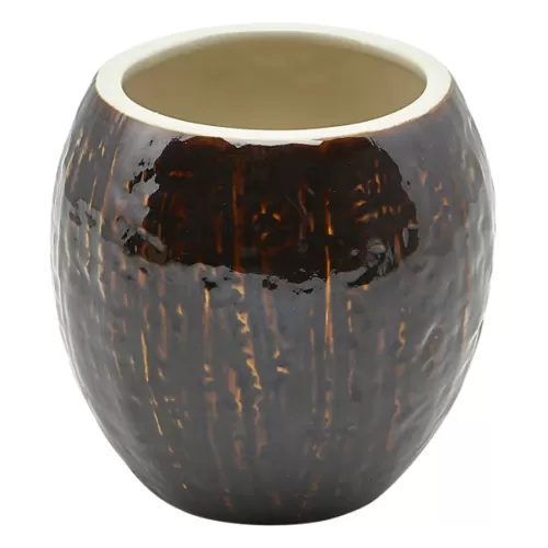GenWare Brown Stoneware Coconut Tiki Mug 17.5oz 50cl - pack size 4