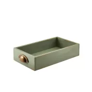 Genware Green Wash Rectangular Acacia Wood Display Drawer Gastronorm 1/3 - pack size 1