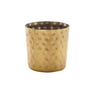 GenWare Gold Vintage Steel Round Hammered Serving Cup 8.5cm 40cl 14oz - pack size 12