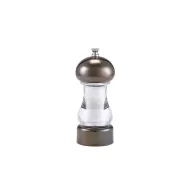 Genware Gun Metal & Acrylic Salt/Pepper Grinder 14cm - pack size 1