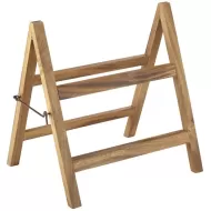 Genware Acacia Wood Two Tier Display Stand 38x30x40cm - pack size 1