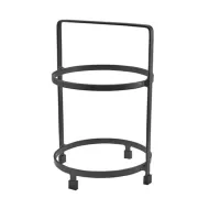 Genware Black Powder Coated Steel Two Tier Presentation Plate Stand 20.5x21.5x30.5cm (LxWxH) - pack size 1