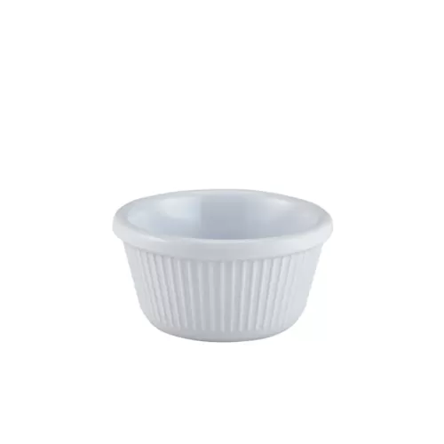 GenWare White Melamine Round Fluted Ramekin 3oz - pack size 24