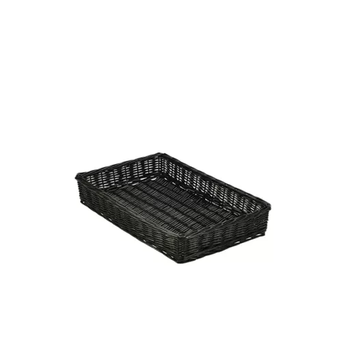 GenWare Black Wicker Rectangular Display Basket 46x30x8cm - pack size 1