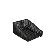 GenWare Black Wicker Rectangular Slanted Display Basket 46x36x20cm - pack size 1