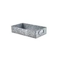 Genware Galvanised Steel Rectangular Display Tray 1/3 Gastronorm - pack size 1