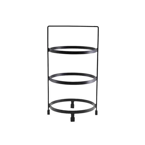 Genware Three Tier Powder Coated Steel Presentation Stand 20.5x21.5x38cm - pack size 1