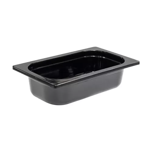 Mirage Melamine Black 1/4 Gastronorm 65mm Deep - pack size 1