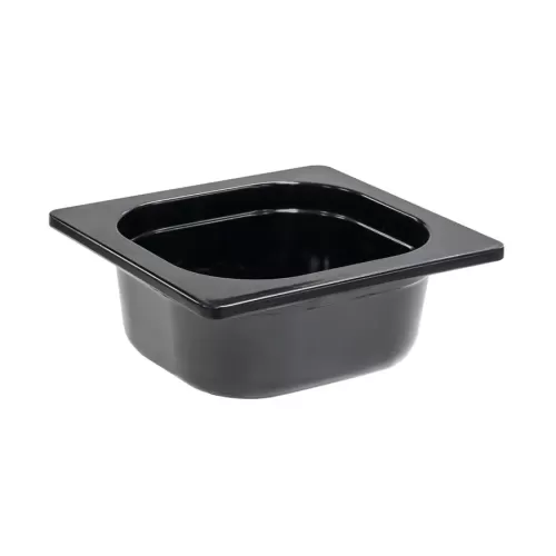 Mirage Melamine Black 1/6 Gastronorm 65mm Deep - pack size 1
