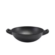 Genware Black Melamine Wok Buffet Bowl 30cm 4.28 Litre - pack size 1