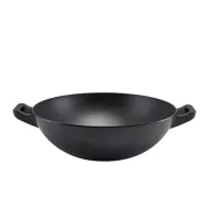 Genware Black Melamine Wok Buffet Bowl 35cm 5.5 Litre - pack size 1
