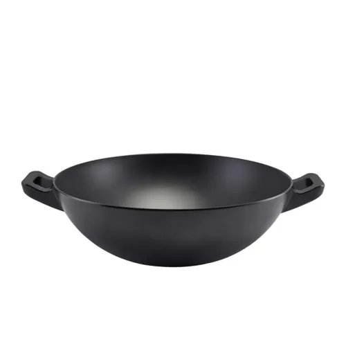 Genware Black Melamine Wok Buffet Bowl 35cm 5.5 Litre - pack size 1