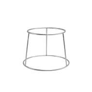 Genware Silver Anti-Slip Round Buffet Riser 18cm - pack size 1