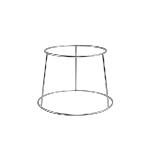 Genware Silver Anti-Slip Round Buffet Riser 18cm - pack size 1