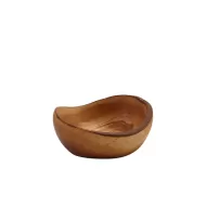 Genware Olive Wood Round Rustic Bowl 13cm - pack size 1