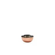 Genware Copper Plated Stainless Steel Round Mini Hammered Bowl 43ml 1.5oz - pack size 24