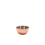 Genware Copper Plated Stainless Steel Round Mini Hammered Bowl 114ml 4oz - pack size 24