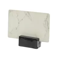 Midas Matte Stainless Steel Menu/Card Holder 4x2x2cm - pack size 1