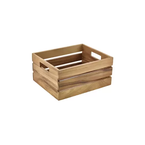 GenWare Acacia Wood Box Riser Gastronorm 1/1 32.5 X 26.5 X 15.3cm - pack size 1