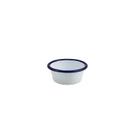 GenWare Enamel White With Blue Rim Ramekin 8cm 90ml 3.2oz - pack size 12