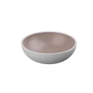 Dalebrook Trafalgar White & Taupe Melamine Deep Round Bowl 21x7cm 1.2 Litre - pack size 1